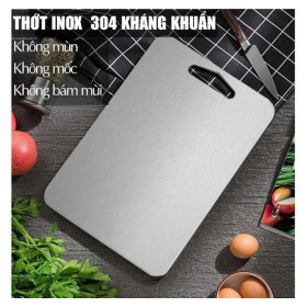 THỚT INOX CAO CẤP KHÁNG KHUẨN 35 X 25CM (LOẠI TRUNG) LMS