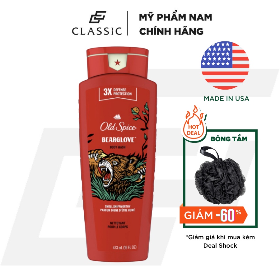 Sữa Tắm Old Spice Bearglove 473ml - Chính hãng USA