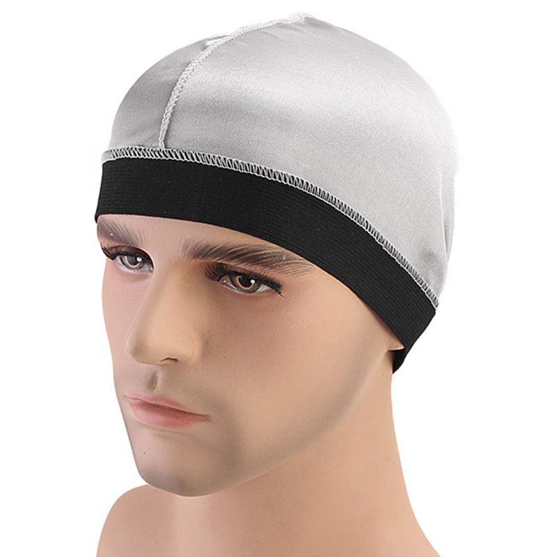 Mũ Trùm Tóc Giả Lụa Co Giãn Màu Sắc Trơn Dành Cho Nam Và Nữ