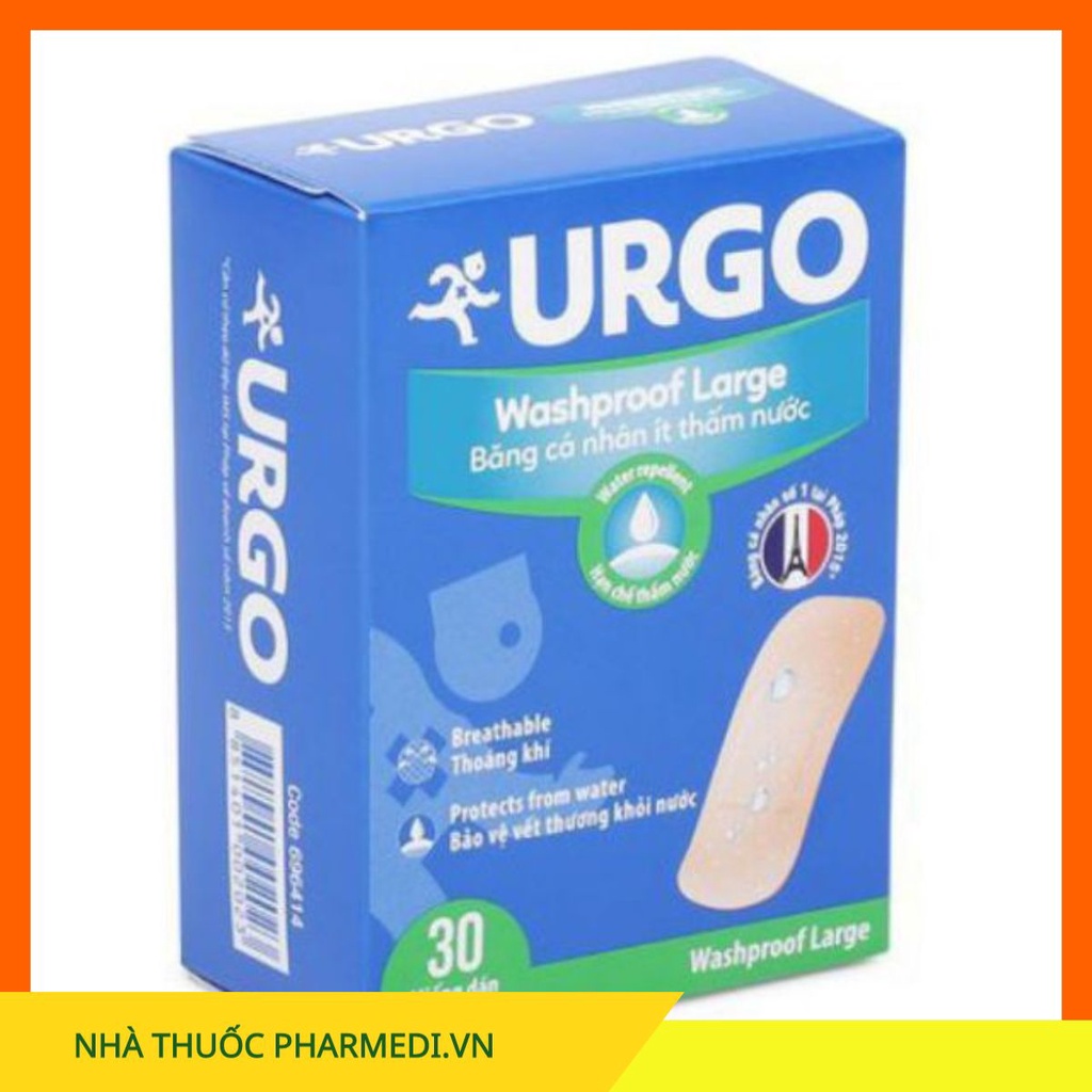 Băng Cá Nhân Ít Thấm Nước Urgo Washproof Assorted