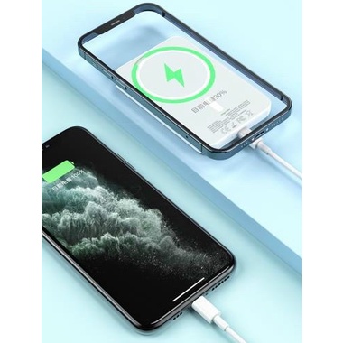 Pin , Sạc dự phòng kiêm MagSafe cho IPhone 13 Pro Max , 12 Pro Max  Chính hãng WIWU Snap Cube 5.000 mAh Siêu nhỏ gọn