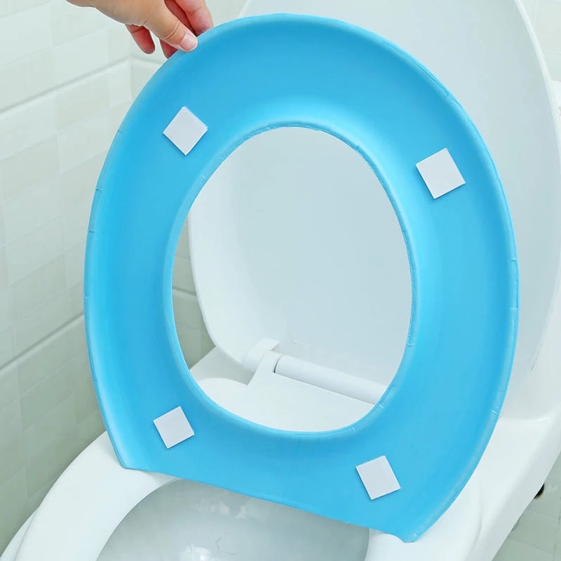 Miếng đệm lót ghế ngồi toilet hình tròn bằng EVA mềm mại chống thấm nước rửa sạch được tái sử dụng được