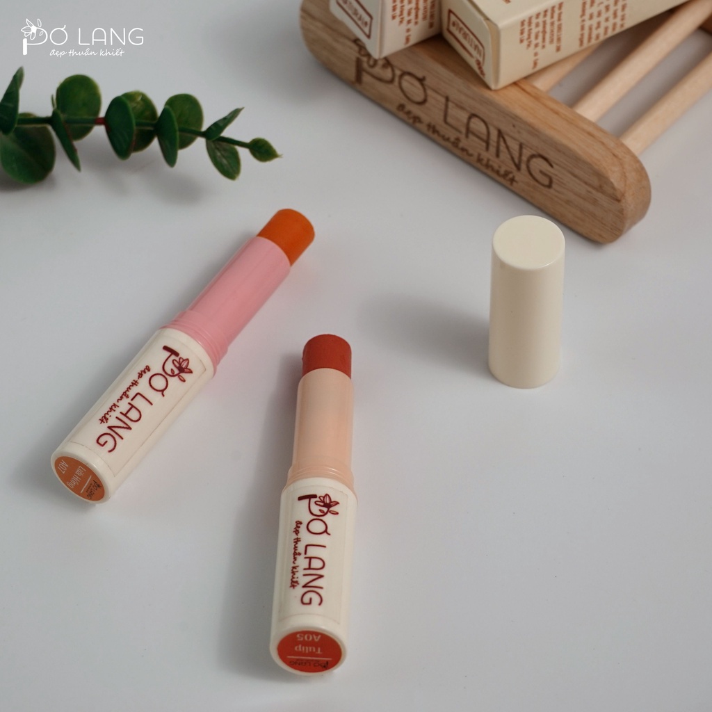 Son dưỡng môi Pơ Lang màu Đỏ Cam dưỡng môi từ trái bơ - A01