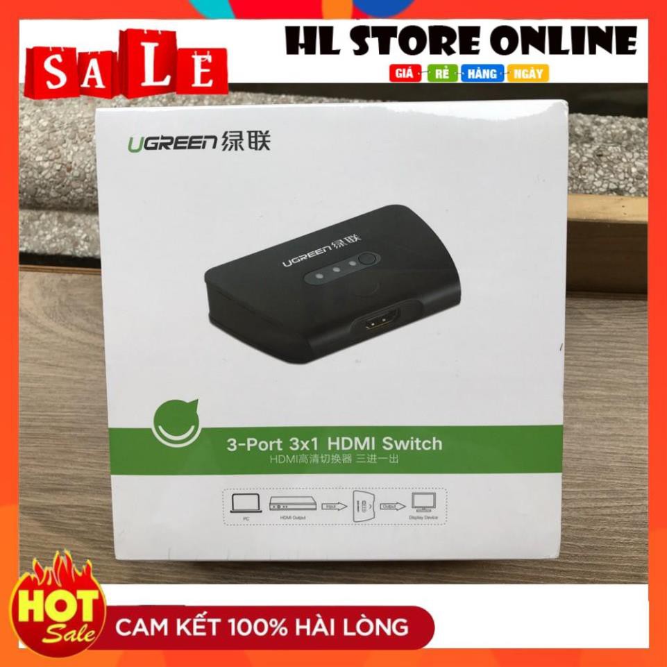 💖 Bộ Chia HDMI 3 Vào 1 Ra Cao Cấp Ugreen 40215 Full HD 1080P