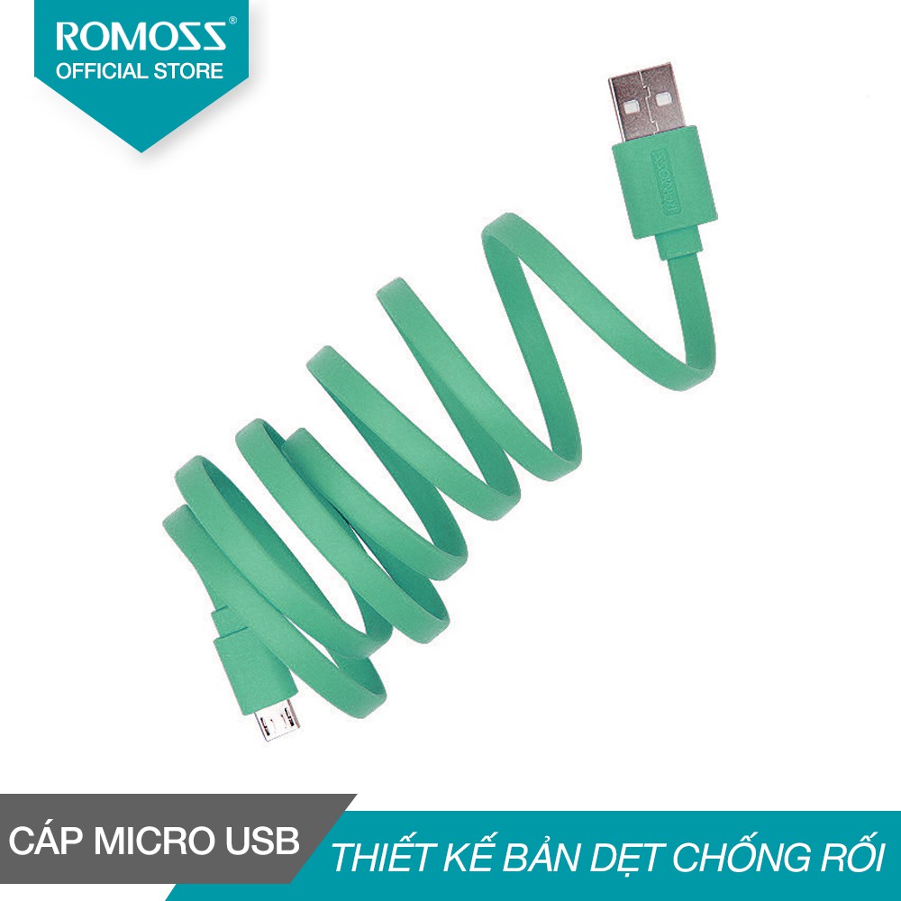 Cáp sạc nhanh micro USB Romoss CB05f dài 1m (Gr) - Hãng phân phối chính thức