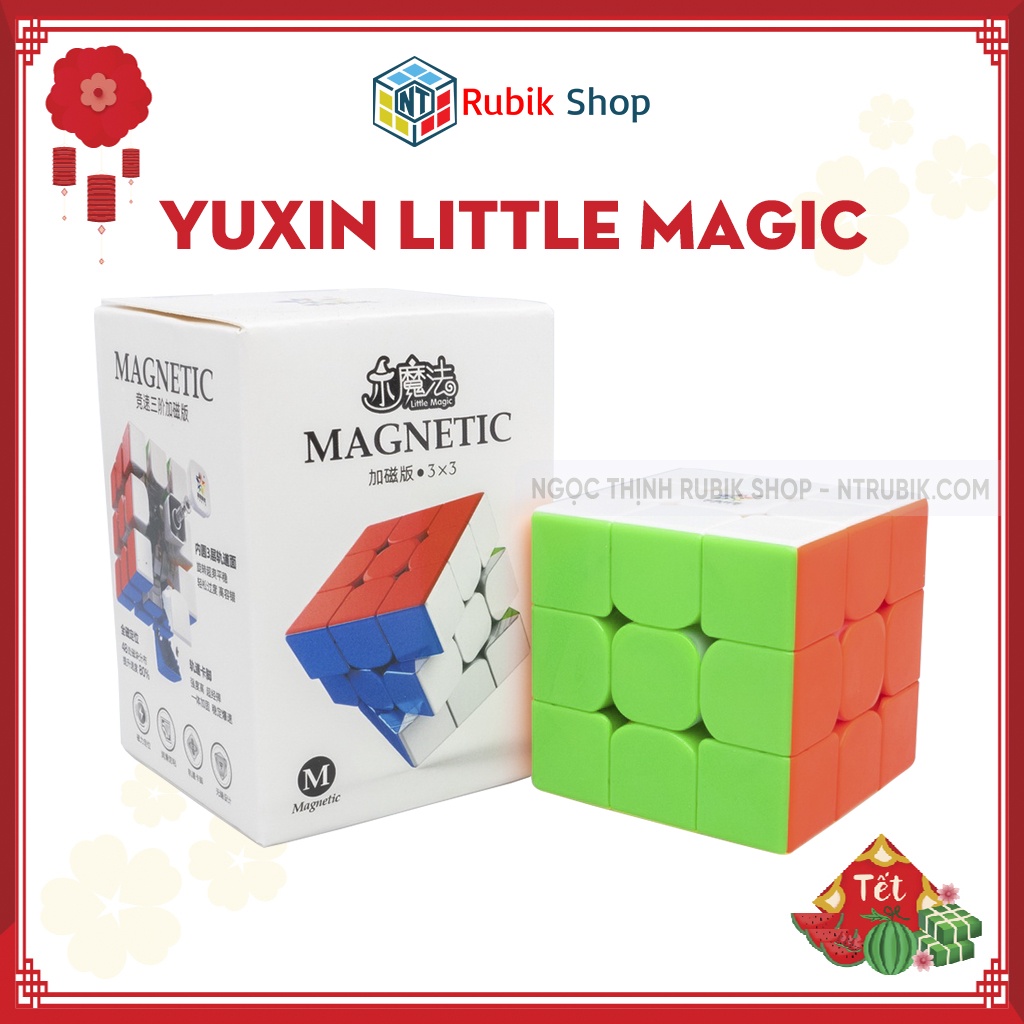 [Rubik 3x3x3] Rubik Yuxin Little Magic 3x3x3 Stickerless - ngocthinhrubik (Có nam châm) HỘP MỚI 2021