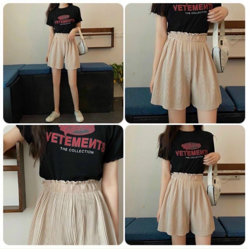 [SỈ SLL] Quần Lửng Nữ, Quần Đùi Ngố Nữ Xếp Ly Màu Trơn Nhiều Màu Phối Áo Phông Siêu Xinh Siêu Hot Trendy | BigBuy360 - bigbuy360.vn