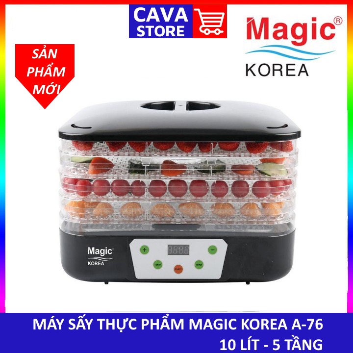 Máy sấy thực phẩm và hoa quả MAGIC KOREA A-76 10 Lit 5 tầng sấy khô các loại thực phẩm công suất 350W  BH 12 tháng