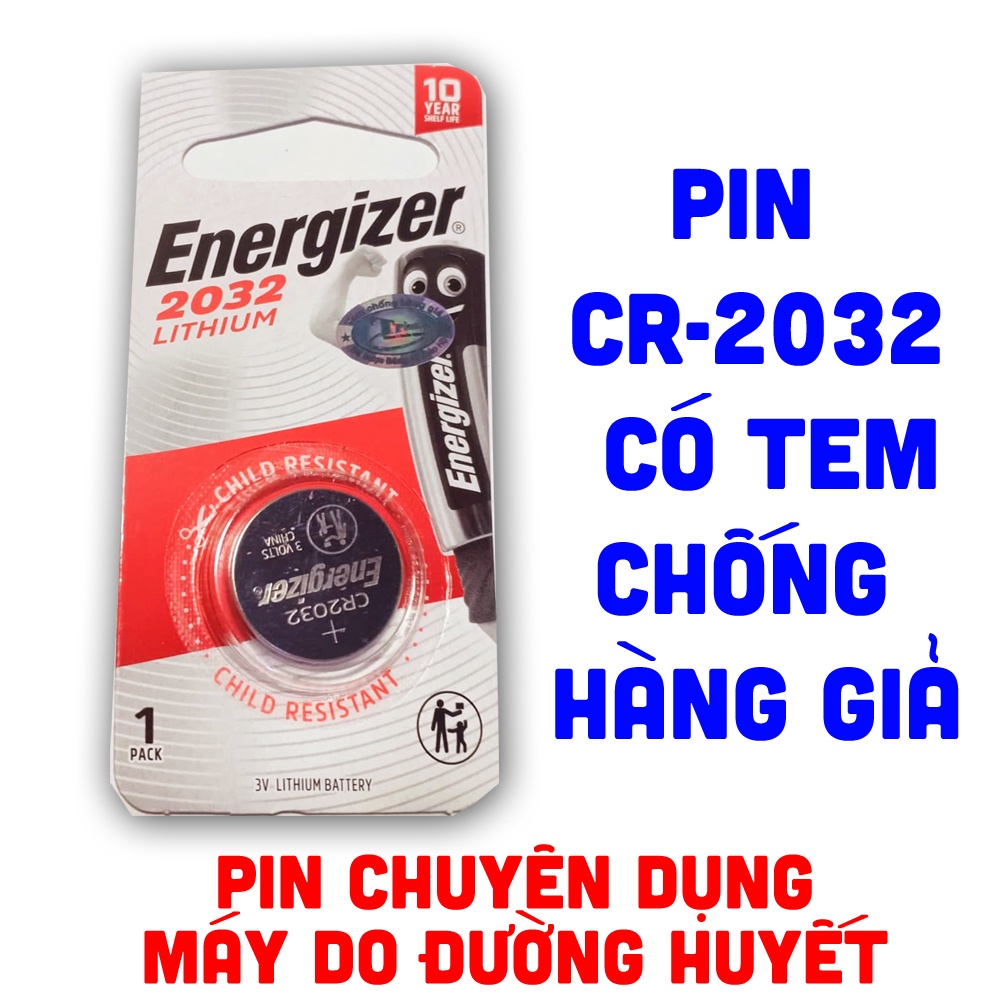 PIN CR2032 SỬ DỤNG CHO MÁY ĐƯỜNG HUYẾT (LOẠI TỐT, CHUYÊN CHO MÁY ĐO TIỂU ĐƯỜNG)