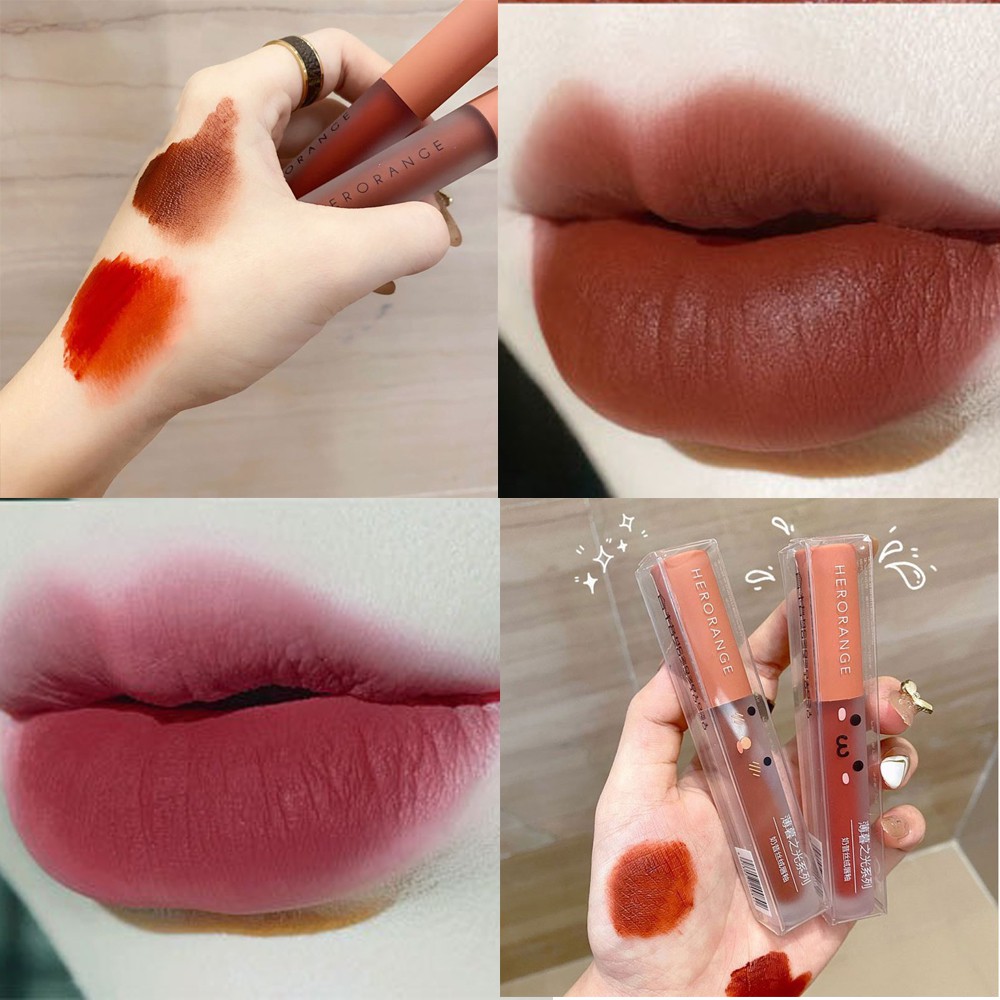 Son HERORANGE Son Kem Lì Chống Thấm Nước Trang Điểm Tiện Dụng | BigBuy360 - bigbuy360.vn