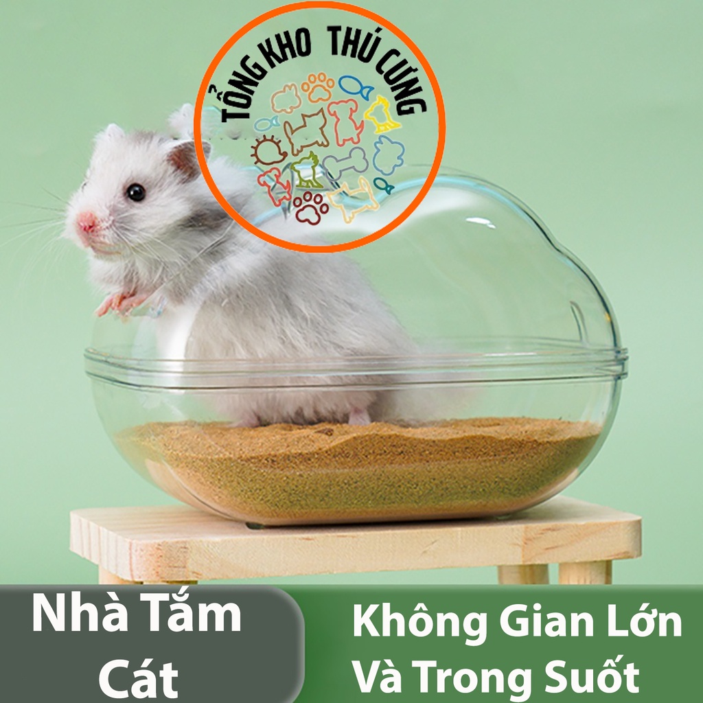 Nhà tắm hamster thiết kế thông minh tháo lắp dễ dàng trong suốt xuyên ánh giúp bạn dễ dàng ghi lại khoảnh khắc