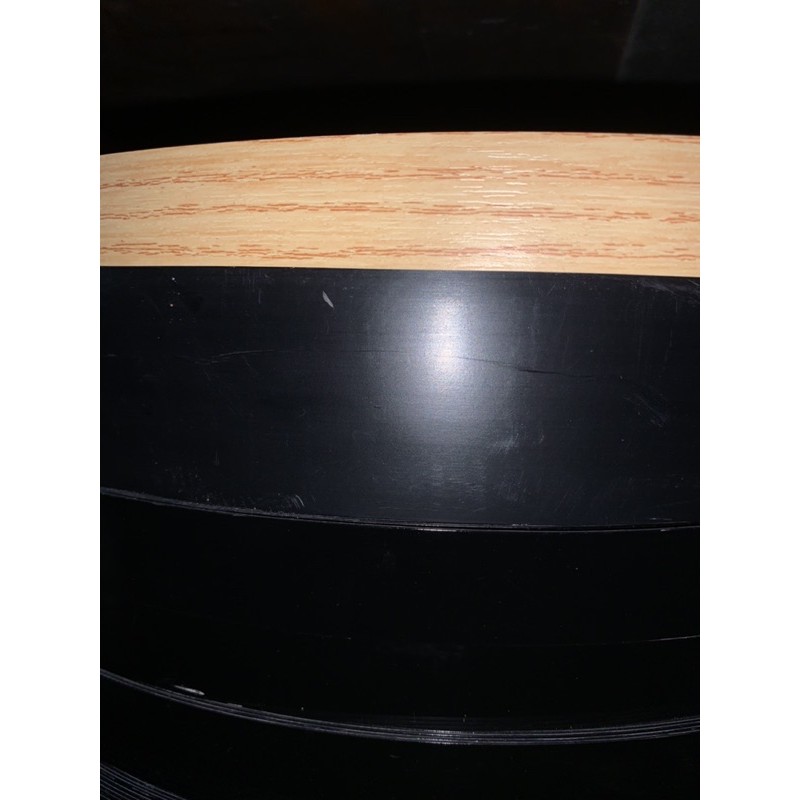 Nẹp chỉ nhựa PVC màu đen thường-bóng loại mỏng0,4mm và dày1mm, bản 2-4cm, nẹp chỉ dán cạnh viền mép tủ ván công nghiệp.
