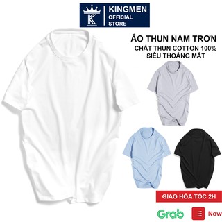 Áo thun nam cotton 100% tay ngắn cổ tròn basic cao cấp chất vải thun cotton co giãn 4 chiều form rộng thoải mái G
