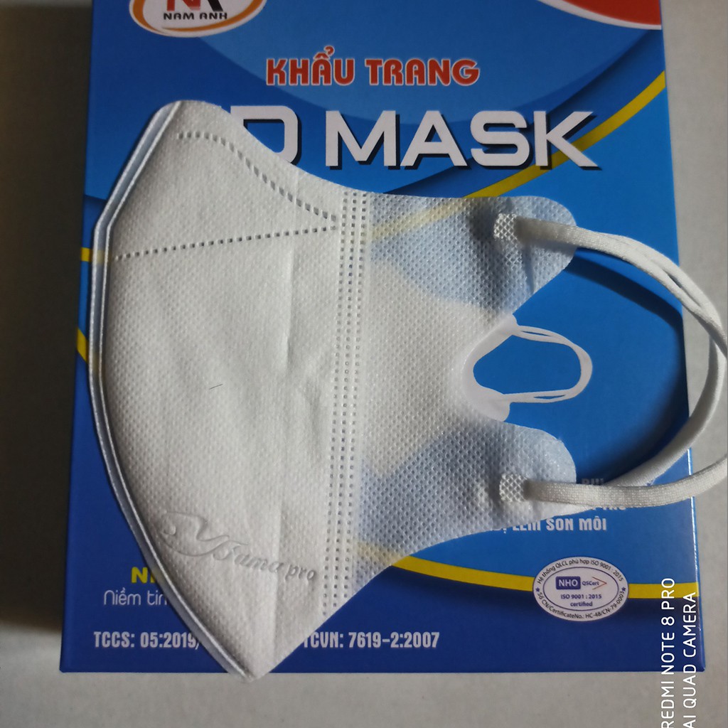 Khẩu Trang 3D Mask FAMAPRO NAM ANH Hộp 10 Cái