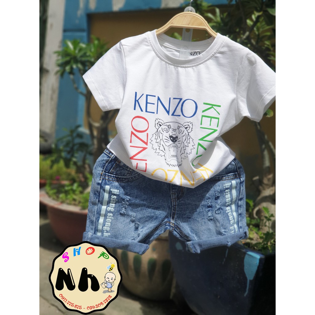 [Áo Thun KENZO Xuất Thái] Áo Thun Bé Trai Cotton Co Giãn 4 Chiều Đi Chơi, Học, Thời Trang Trẻ Em, Nhí Shop