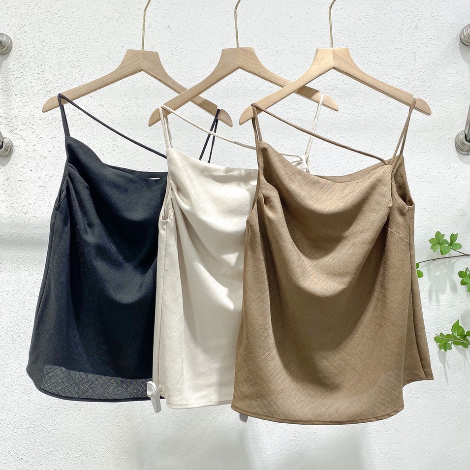 Áo hai dây xéo xếp ngực , Peace House Clothing