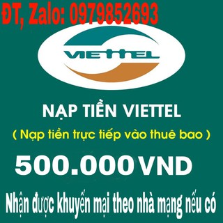 THẺ CÀO VIETTEL 500.000VND