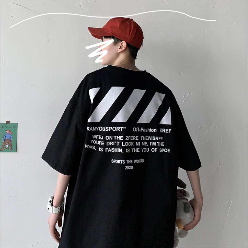 Áo thun tay lỡ Boin store, Áo tay ngắn thun cotton in OFF 01 from unisex 2 màu trắng/đen_hình thật kèm clip tại tại Boin