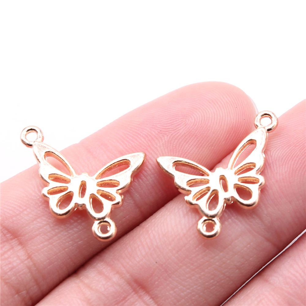 Bộ 20 Mặt Dây Chuyền Hình Bướm 20x17mm Charms