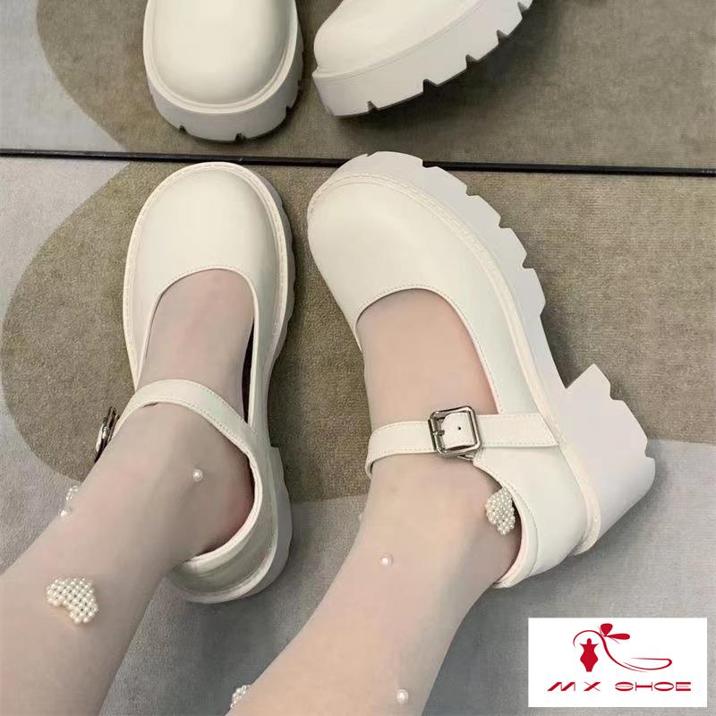 Giày Cao Gót Da Đế Dày Phong Cách Lolita 2022 Cho Nữ