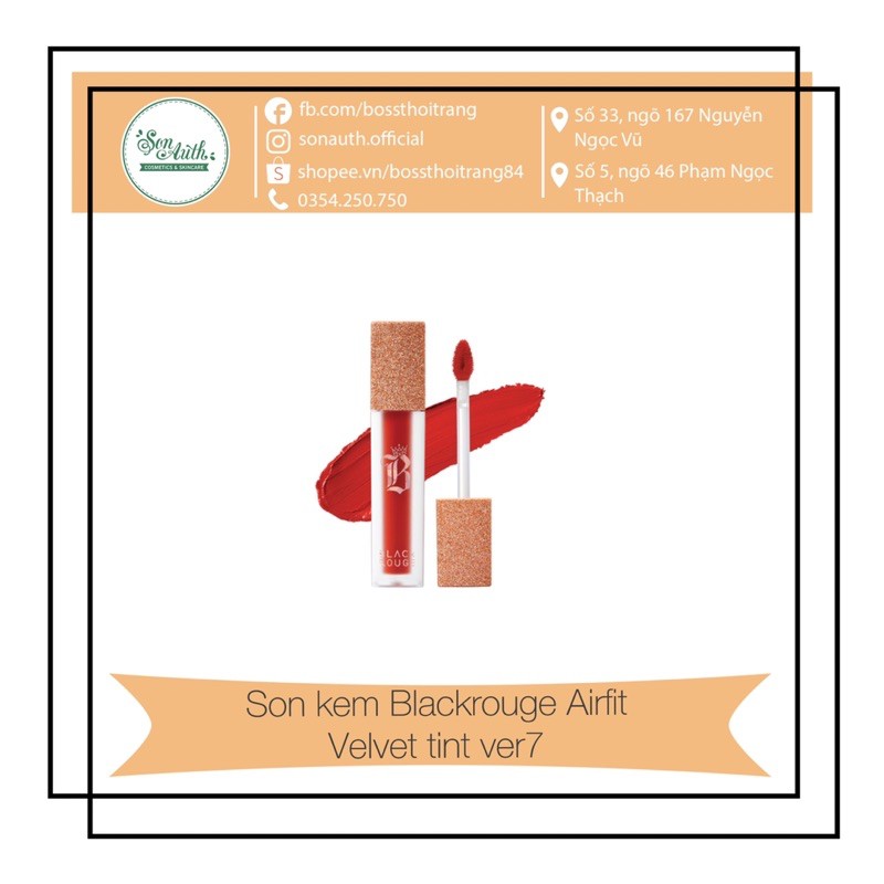 Son kem Black Rouge Air Fit Velvet Tint Ver 7 | BigBuy360 - bigbuy360.vn