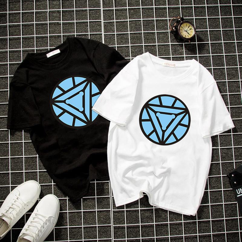 Áo thun unisex hình siêu anh hùng màu trắng 2019T822