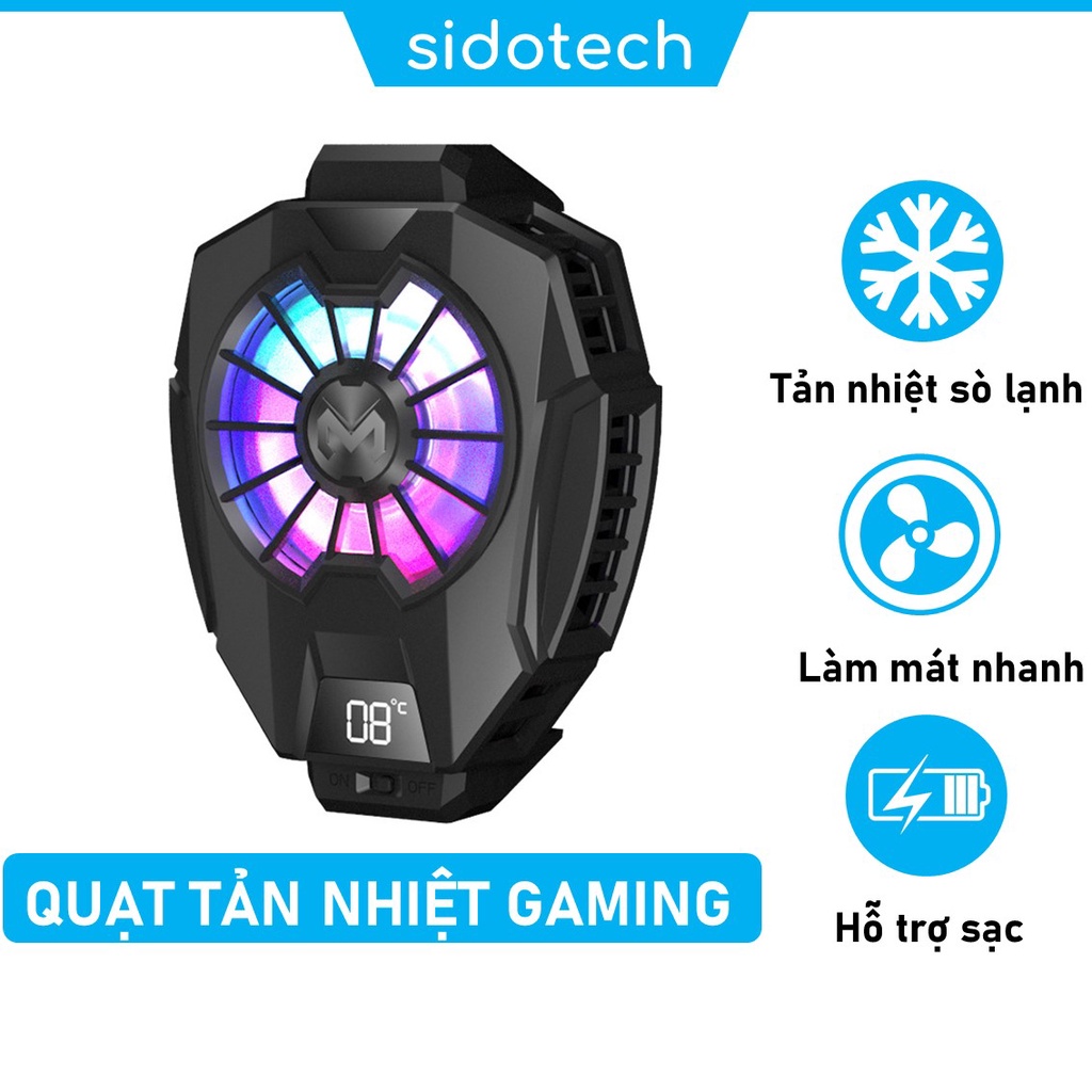 Quạt tản nhiệt điện thoại gaming sò lạnh Sidotech Memo DL05 / DL06 / DL02 / FL01 / FL05 / FL06 / chơi PUBG FF ROS