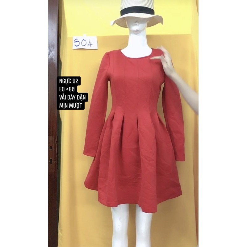 Đầm thu đông tay dài siêu mịn mướt.S04