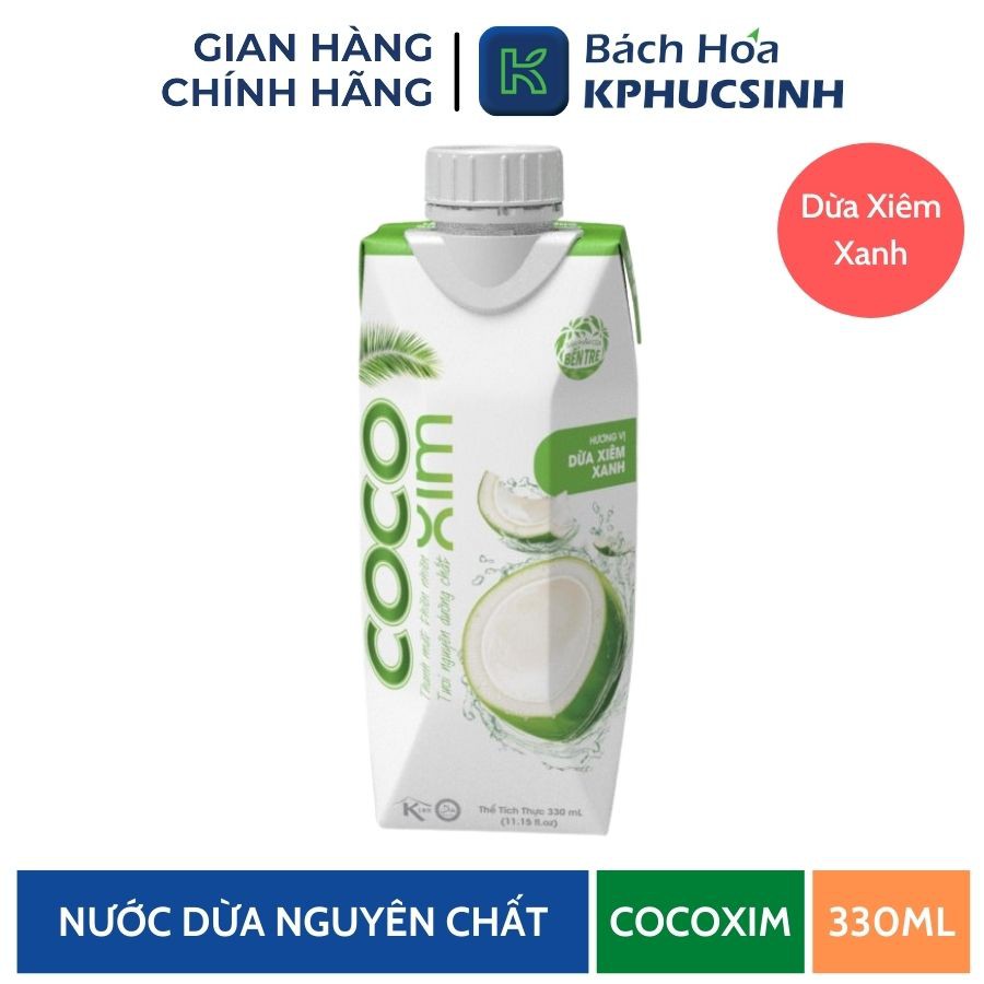 Nước dừa Cocoxim xanh 330 ml KPHUCSINH - Hàng Chính Hãng