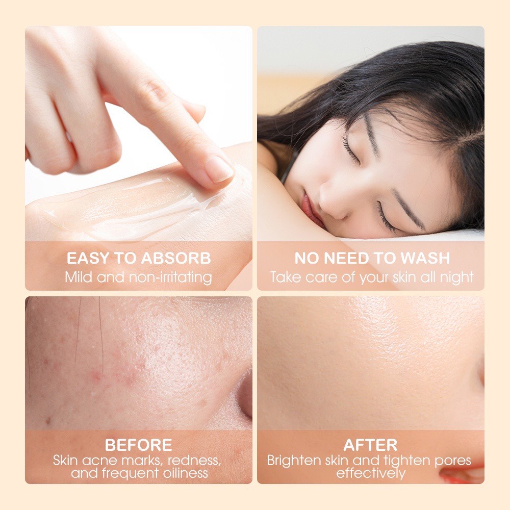 Mặt Nạ Ngủ Dưỡng Ẩm Làm Dịu Tinh Chất Tự Nhiên Cho Da Mặt Chống Lão Hóa LenColor- M1018