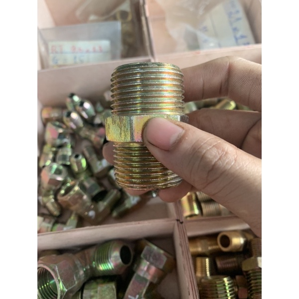 Cút nối thuỷ lực  2 đầu răng ngoài  răng 13/17/21/27/34