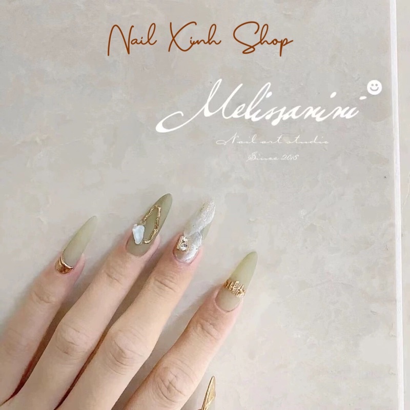 Xà cừ nail vân đá ,phụ kiện trang trí móng tay màu mới , siêu mỏng