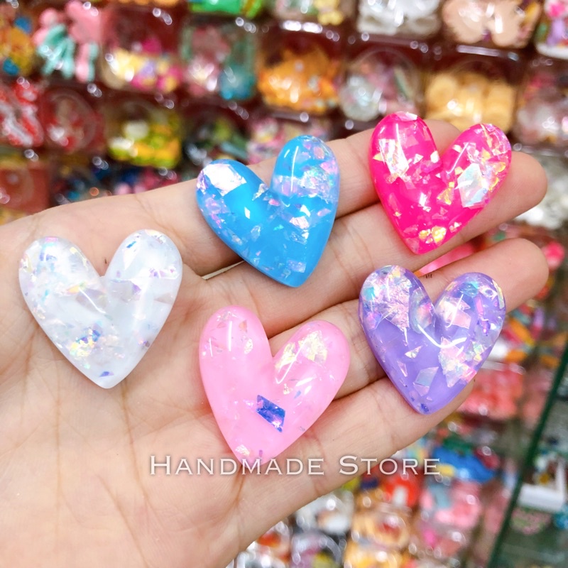 Charm tim nhũ xà cừ
