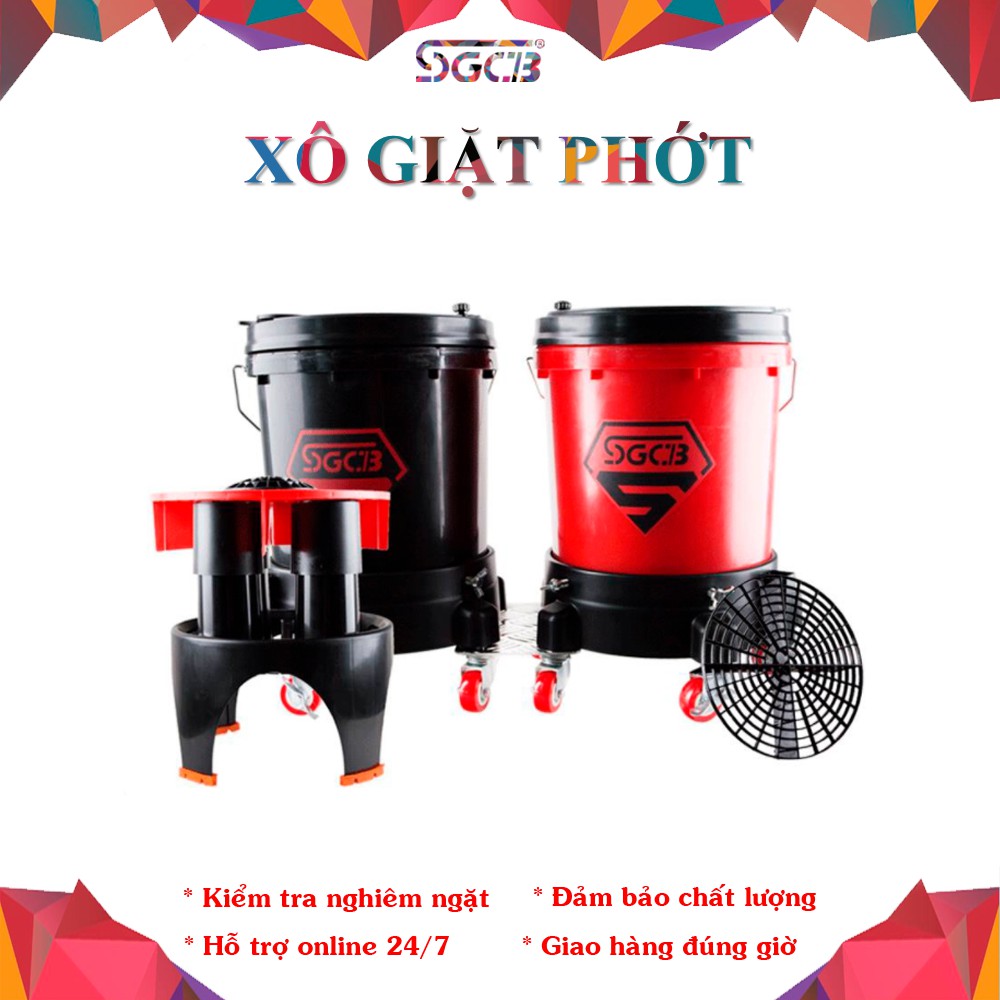 SGCB Máy Giặt Phớt Đen, Đỏ SGGD178 (Không đế đẩy có bánh xe)