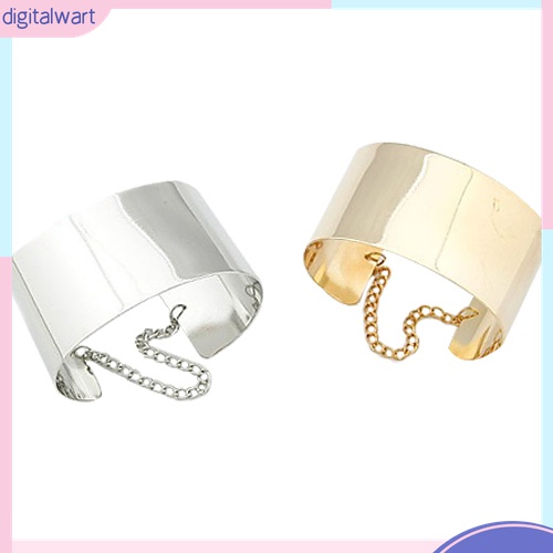 Vòng Đeo Tay Bản Rộng Bằng Kim Loại Phong Cách Punk Gothic Thời Trang Cho Nữ