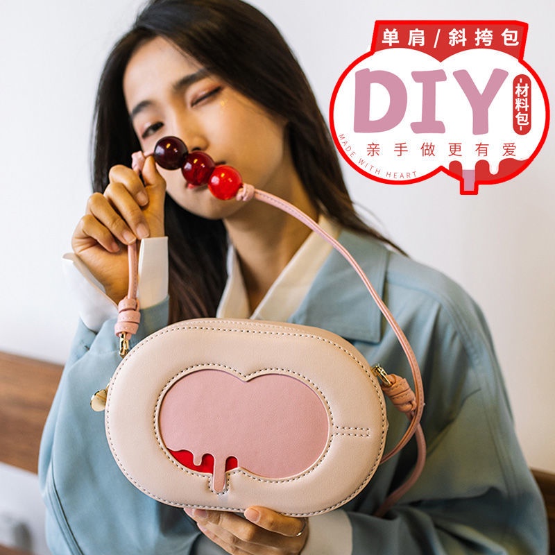 Túi handmade Túi đeo vai Nữ Túi vật liệu DIY tự làm quà tặng