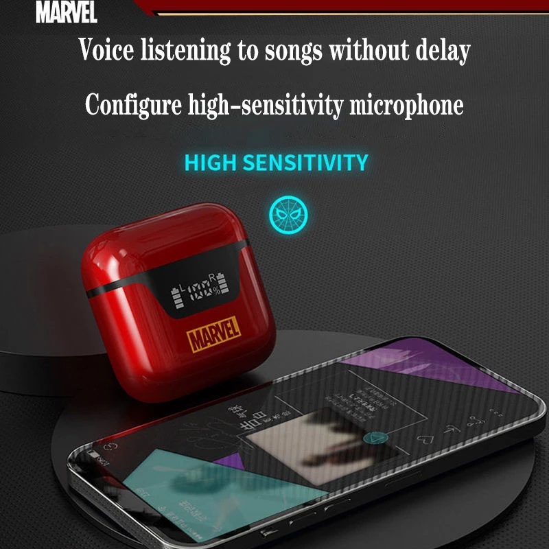 Tai nghe nhét tai Disney BTMV13 bluetooth 5.0 không dây âm thanh nổi rõ ràng giảm ồn chống nước phong cách thể thao