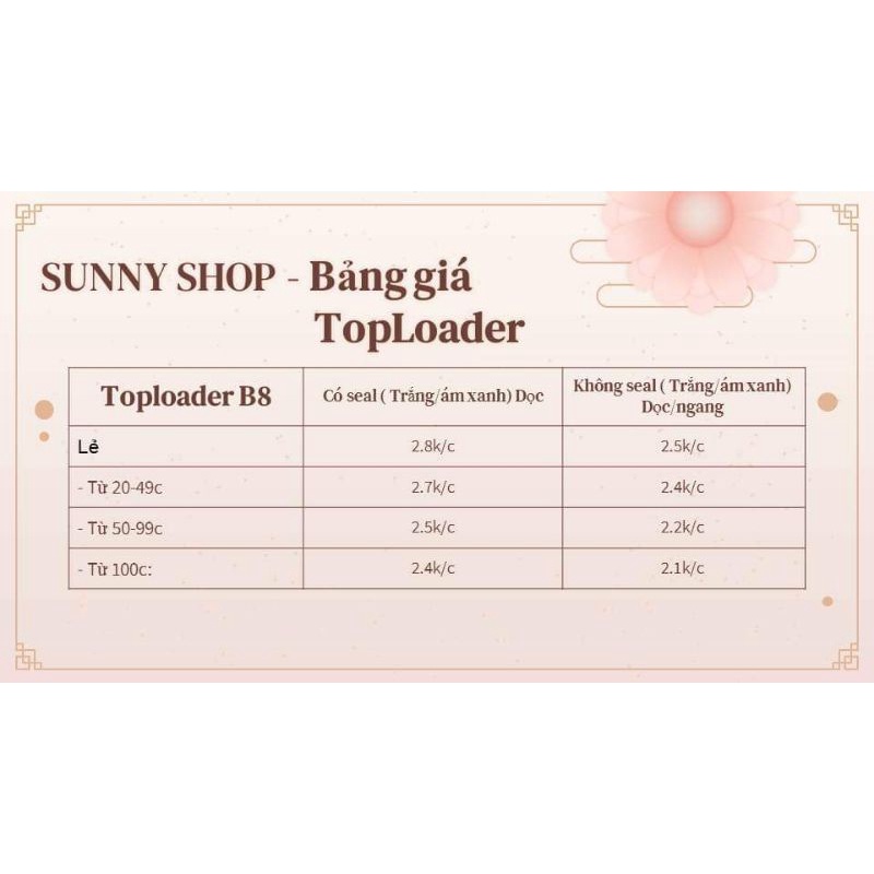 Thẻ nhựa bảo vệ card Toploader size B8