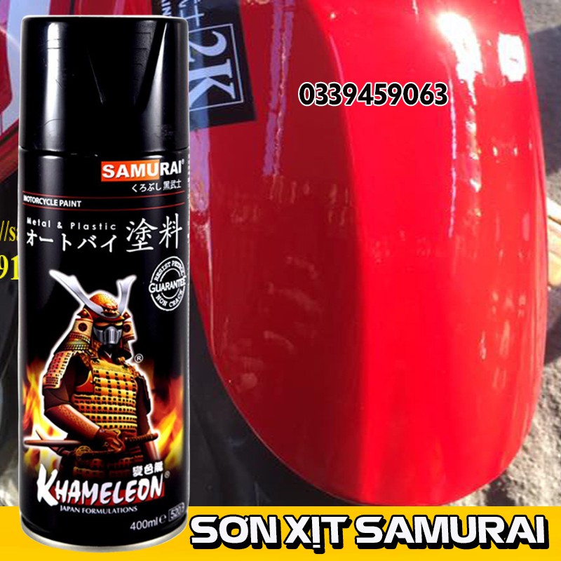 Sơn Samurai Màu Đỏ 6 - Chai Sơn Xịt Màu Đỏ Samurai 33/6