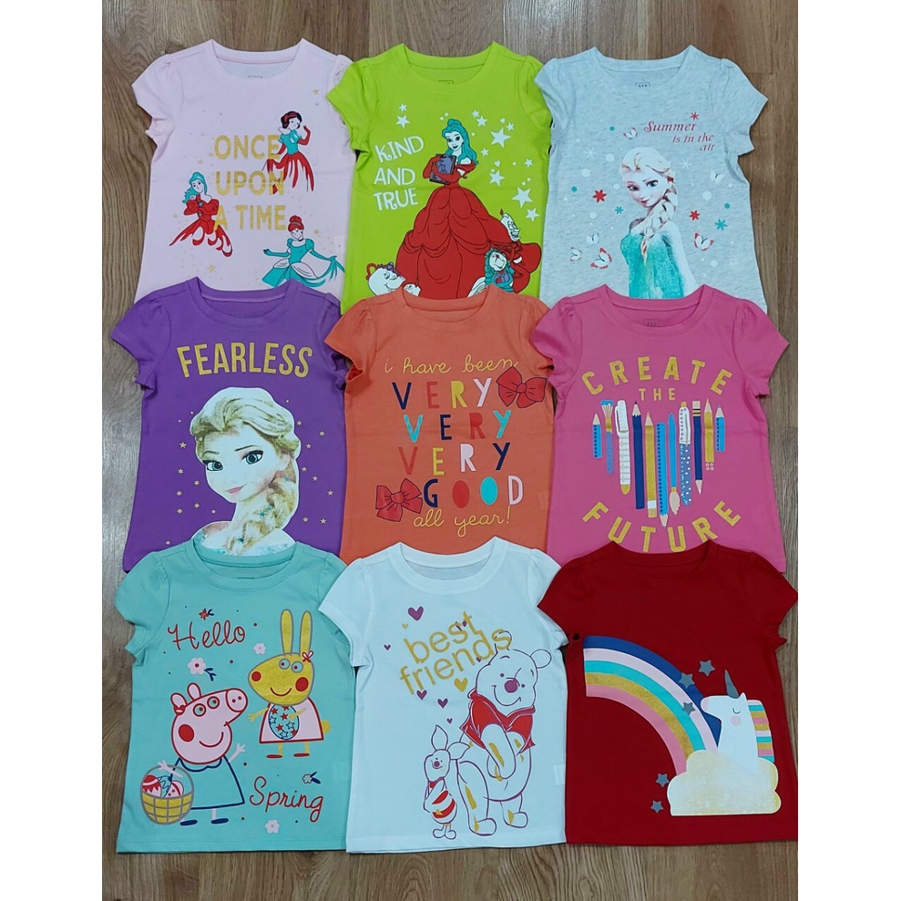 ÁO THUN CỘC TAY BÉ GÁI GAP Size Đại VNXK