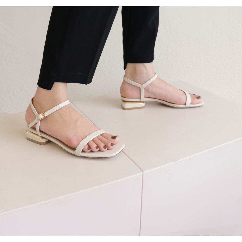 Sandal Cao Gót Nữ bAimée & bAmor Quai Mảnh Đế Bằng Gót Vuông 2cm Mũi Vuông Thời Trang Chính Hãng Đẹp Cao Cấp - MS0009