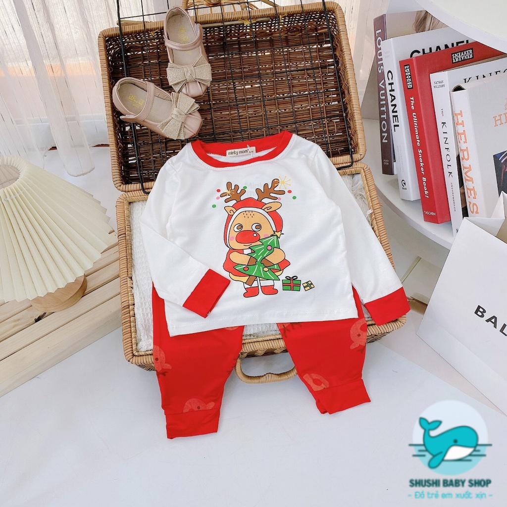 [Có sẵn] [FreeShip] [Ảnh thật] Bộ Dài Noel Thun Lạnh Mát Minky Mom Xinh Xĩu