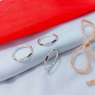 Nhẫn bạc ta mix lông voi nhân tạo may mắn