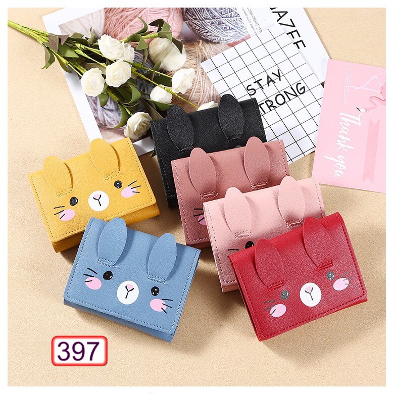 VÍ NGẮN NỮ CẦM TAY HÌNH MÈO MÁ HỒNG DỄ THƯƠNG 397 CỰC HOT