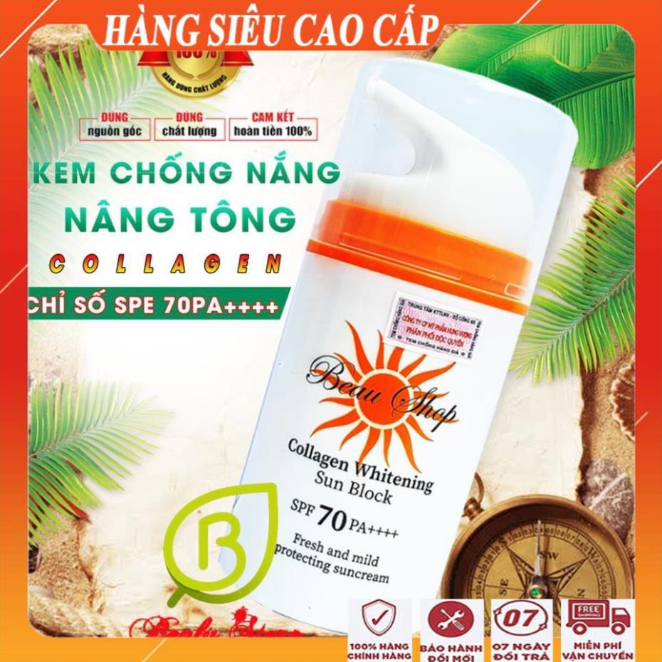 [FreeShip - GIÁ SẬP SÀN] Kem chống nắng cho da dầu, da mụn bổ sung collagen/Kem chống nắng tốt beau shop