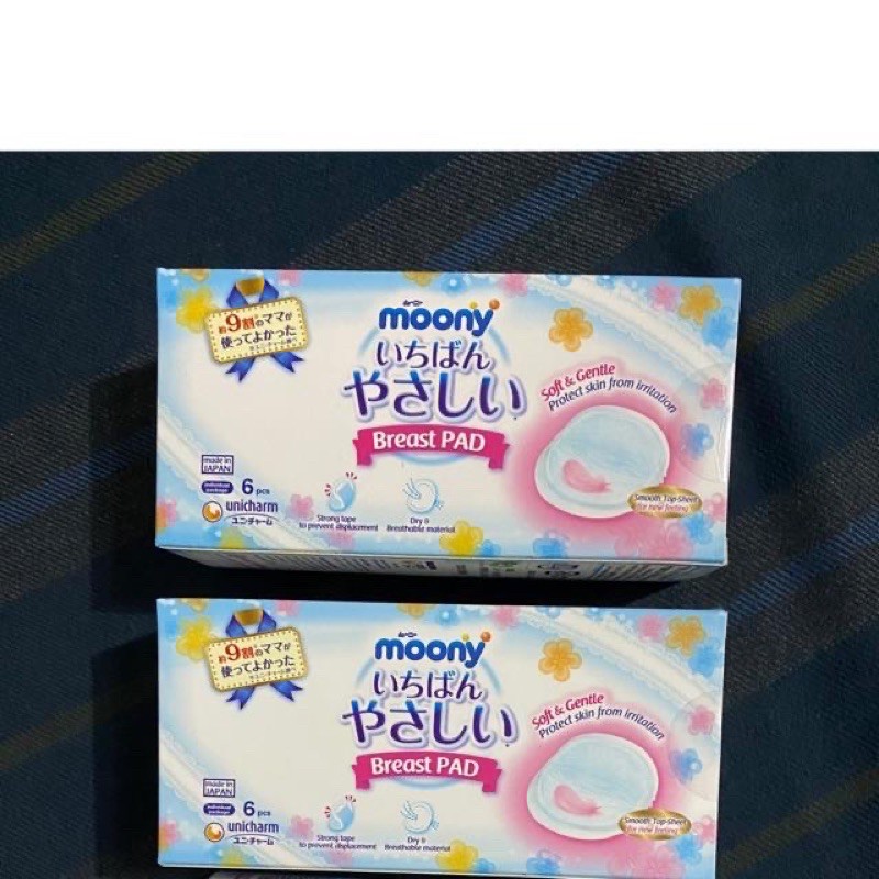 Miếng lót thấm sữa Moony - hộp 6 miếng- Nhật