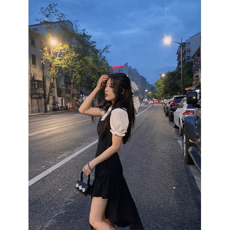 Jiashucheng Đầm Ôm Eo Phong Cách Preppy Nhật Bản Thời Trang Xuân Hè 2022 Mới Cho Nữ