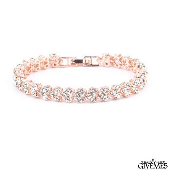 Vòng tay mạ vàng bạc đính đá thời trang cho nữ