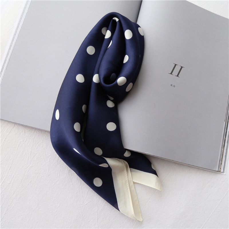 Khăn Choàng Cổ Hình Vuông 70x70cm Bằng Lụa Giả Màu Kẹo Ngọt Phong Cách Hàn Quốc Dành Cho Bạn Nữ