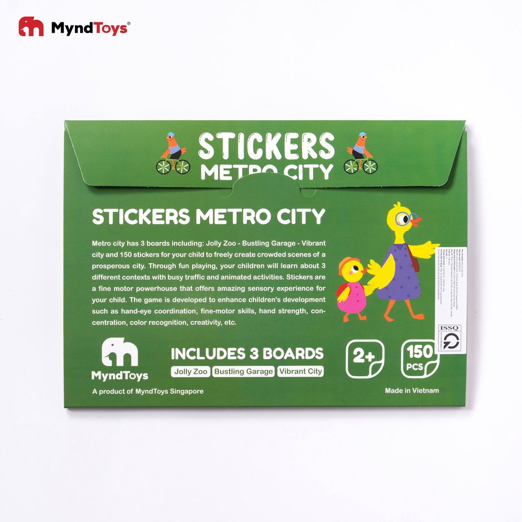 Bóc dán chủ đề thành phố và xe cộ - Sticker Myndtoys Việt Nam - Đồ chơi an toàn